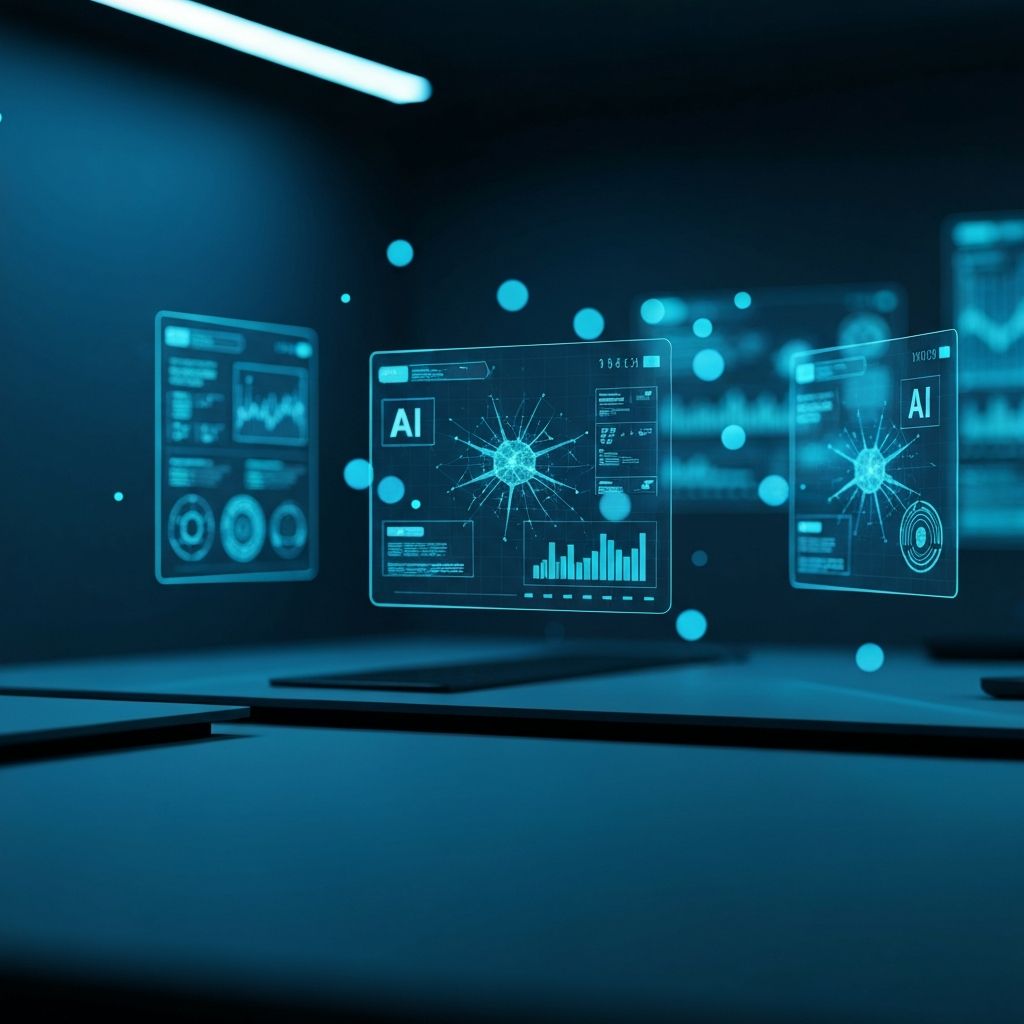 Abstract AI neural network visualization